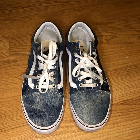 vans acid wash denim shoes